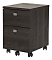 South Shore Interface 19"D Vertical 2-Drawer Mobile File Cabinet, Gray Oak 1 thumbnail image