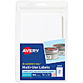 Avery® Removable Labels, Non-Printable, 5424, Rectangle, 5/8" x 7/8", White, Pack Of 1,050 Small Stickers