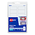 Avery® Removable Labels, 5430, Rectangle, 3/4" x 1-1/2", White, Pack Of 504