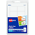 Avery® Removable Labels, 5434, Rectangle, 1" x 1-1/2", White, Pack Of 500