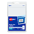 Avery® Removable Labels, 5444, Rectangle, 2" x 4", White, Pack Of 100