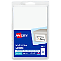 Avery® Removable Labels, 5454, Rectangle, 4" x 6", White, Pack Of 40