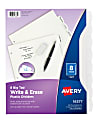 Avery® Durable Write-On Plastic Dividers With Erasable Tabs, 8 1/2" x 11", White, 8 Tabs 1 thumbnail image