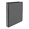 Abisco Spine Assist Easy-Insert View 3-Ring Binder, 1" Round Rings, Black
