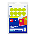 Avery® Removable Round Color-Coding Labels, 5470, 3/4" Diameter, Neon Yellow, Pack Of 1,008 1 thumbnail image