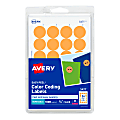 Avery® Removable Round Color-Coding Labels, 5471, 3/4" Diameter, Orange Neon, Pack Of 1,008 1 thumbnail image