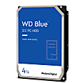 Western Digital® Blue 4TB Internal Hard Drive For Desktops, 64MB Cache, SATA/600, WD40EZRZ