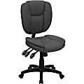 Flash Furniture Fabric Mid-Back Multifunction Ergonomic Swivel Task Chair, Gray/Black