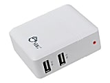 SIIG - Power adapter - 4.2 A - 2 output connectors (2 x USB) - white