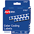 Avery® Color-Coding Permanent Labels, Non-Printable, 5793, Round, 1/4" Diameter, Dark Blue, Pack Of 450 Dot Stickers 1 thumbnail image