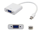AddOn 8in Mini-DP to VGA Adapter Cable - Display adapter - Mini DisplayPort (M) to HD-15 (VGA) (F) - 7.9 in - white