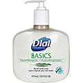 Dial® Basics Liquid Hand Soap, Unscented, 16 Oz Bottle