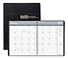 House 24-Month Large Planner, 8 1/2" x 11", Simulated Leather, Black, January 2019 to December 2020 of Doolittle Doolittle 