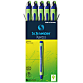 Schneider Xpress Porous-Point Pens, Needle Point, 0.8 mm, Assorted Barrels, Blue Ink, Pack Of 10