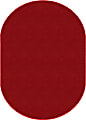 Flagship Carpets Americolors Rug, Oval, 4' x 6', Rowdy Red