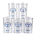 MABIS Stor-A-Lot™ Sundry Apothecary Jars With Imprints, Plastic, 6 1/2"H, Clear, Set Of 5 1 thumbnail image