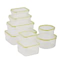 Honey-Can-Do 16-Piece Locking Food Container Set, 0.3 - 1.6 Qt, Clear