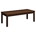 HON Laminate Coffee Table, 48"L x 20"W - 48" x 20" x 16" , 1" Edge, 48" x 20"Work Surface, 1.1" Top - Band Edge - Material: Wood Grain Work Surface, Particleboard Top - Finish: Thermofused Laminate (TFL), Mocha