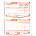 ComplyRight W-2 Continuous Tax Forms For 2017, Copies A, B, C, D, 1 And 2, 6-Part, 9 1/2" x 11", Pack Of 25 Forms