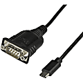 StarTech.com USB C to Serial Adapter Cable with COM Port Retention, 16" (40cm) USB Type-C to RS232 DB9 Converter Cable, Windows/Mac/Linux 1 thumbnail image