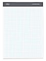 Office Depot® Brand Professional Quad Pad, 8 1/2" x 11 3/4", Dual-Sized Quadrille Ruled (4" x 4", 5" x 5"), 100 Sheets, White