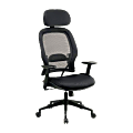 Office Star™ Space 55403 High-Back Executive Chair, 46"H x 27 1/2"W x 28 1/2"D , Black Frame, Black Fabric