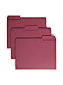 Smead® Color File Folders, Letter Size, 1/3 Cut, Maroon, Box Of 100 1 thumbnail image