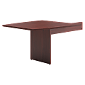 basyx by HON® BL Series Boat-Shaped Table End For Conference Table, Mahogany