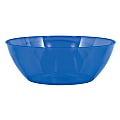 Amscan 10-Quart Plastic Bowls, 5" x 14-1/2", Bright Royal Blue, Set Of 3 Bowls
