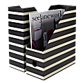 See Jane Work® Paperboard Magazine File, Black and Cream Stripe 1 thumbnail image