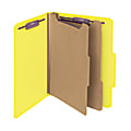 Smead® Pressboard Classification Folders, 2 Dividers, Letter Size, Yellow, Box Of 10 1 thumbnail image