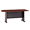 Bush Business Furniture Office Advantage Universal Freestanding Peninsula, 72"W, Hansen Cherry/Galaxy, Premium Installation