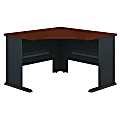 Bush Business Furniture Office Advantage Corner Desk 48"W, Hansen Cherry/Galaxy, Premium Installation
