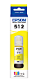 Epson® 512 EcoTank® High-Yield Yellow Ink Bottle, T512420-S