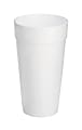 Dart® Insulated Foam Drinking Cups, White, 20 Oz, White, Pack Of 500 Cups