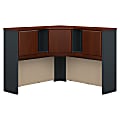 Bush Business Furniture Office Advantage Corner Hutch 48"W, Hansen Cherry/Galaxy, Premium Installation