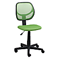 OFM Essentials Armless Mesh/Fabric Low-Back Task Chair, Green/Black