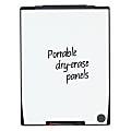 Quartet® Motion™ Portable Marker Board Panel For Conferences, White Board, Black Frame, 30" x 40"