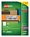 Avery® Permanent Durable ID Labels With TrueBlock®, 61531, Rectangle, 3-1/4" x 8-3/8", White, Pack Of 150