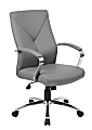 Boss Office Products Ergonomic High-Back Chair, Gray/Chrome/Gray