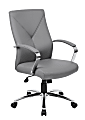 Boss Office Products Ergonomic High-Back Chair, Gray/Chrome/Gray 1 thumbnail image