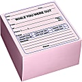 Rediform Self-Stick WYWO Message Cube - 512 Sheet(s) - Gummed - 4" x 4" Sheet Size - Pink Sheet(s) - 1 Each