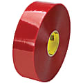 3M™ 3779 Pre-Printed Carton Sealing Tape, 3" Core, 3" x 1,000 Yd., Clear/Red, Case Of 4