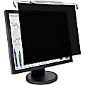 Kensington® Snap2™ Monitor Privacy Screen Filter, 22" Widescreen, Black/Silver, K55779WW