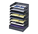 Safco® Steel Desk Tray Sorter, 8 Shelf, 17 3/4"H x 12"W x 9 1/2"D, Black 1 thumbnail image