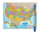 Round World Products Hemispheres Laminated United States Maps, 38" x 48", Pack Of 2