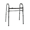 Medline Junior Adjustable Aluminum/Steel 2-Button Folding Walker, 25" - 32"H 1 thumbnail image