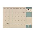 TF Publishing Medium Monthly Desk Calendar, 12" x 17", Kraft, January To December 2022