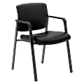 basyx by HON® Bonded Leather Mid-Back Chair, Black 1 thumbnail image