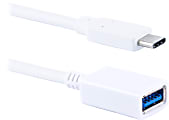 Ativa® USB 3.0 USB-C to USB-A Adapter, 5.9", White, 32454